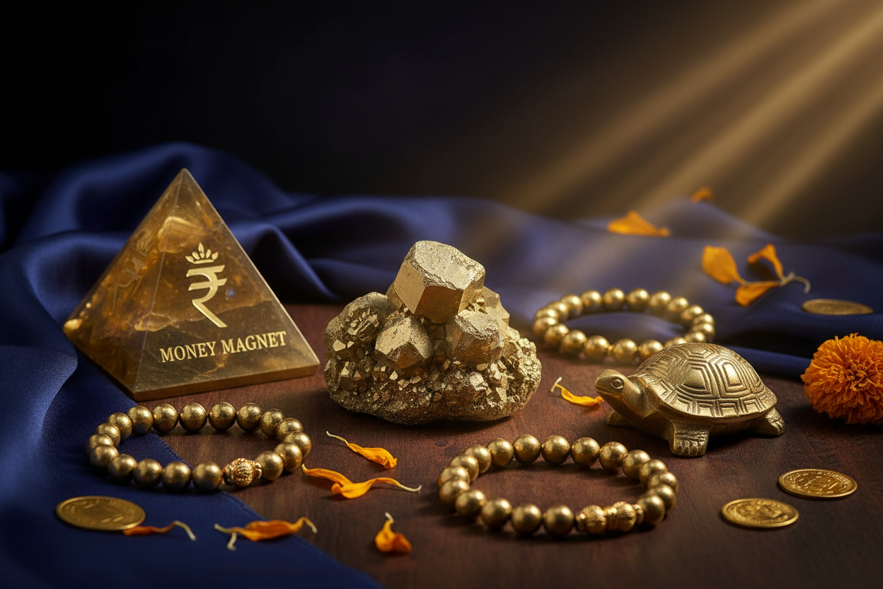 Pyrite: The Money Magnet Stone — How Vedic Wealth Principles Meet Crystal Energy