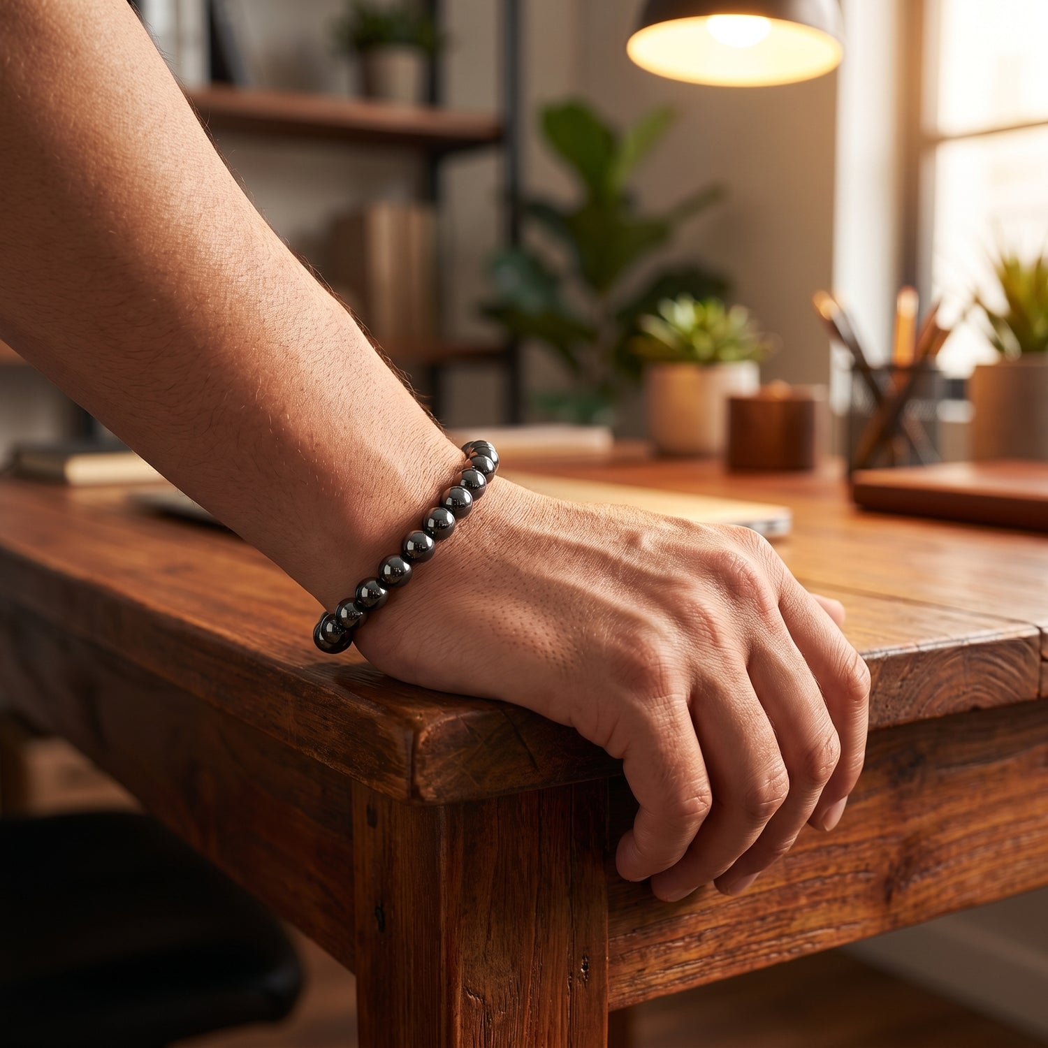 Silver Hematite Bracelet