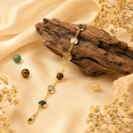 Just Lord Dhan Yog bracelet for women in gold plating with pyrite and citrine beads